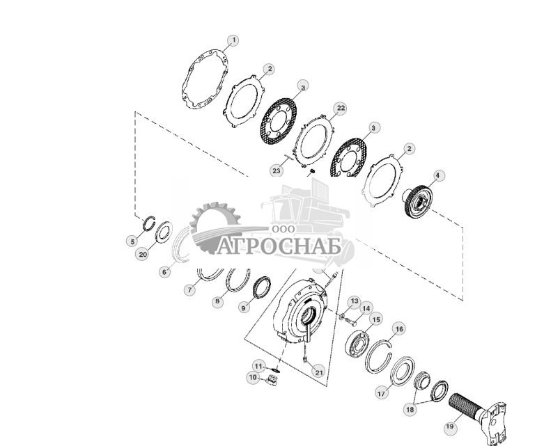 Крышка дифференциала, правая, с тормозами, 50KIVT™ - ST104429 549.jpg